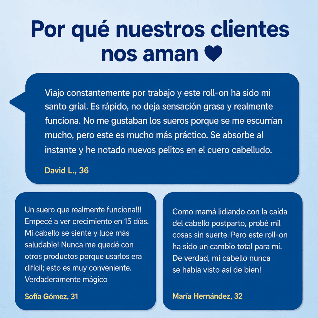 Sérum roll-on para la densidad capilar