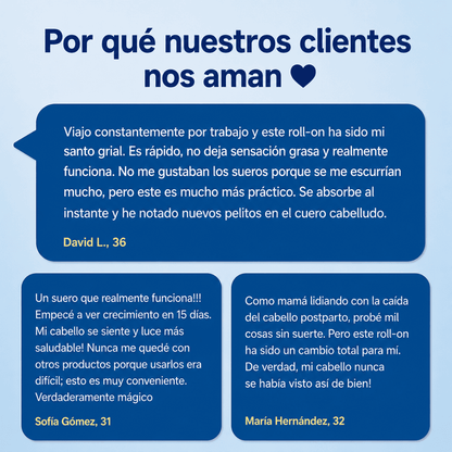 Sérum roll-on para la densidad capilar